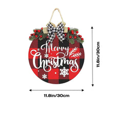 Christmas Welcome Sign for Front Door Farmhouse Wreath Porch Decor Hanging Decoration Gifts