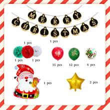 Christmas Party Balloons Set with Banner for Christmas Decorations Supplies - customphototapestry