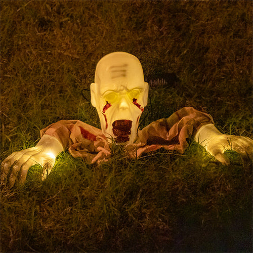 Halloween Decorations Outdoor Lighted Zombie Skeleton for Garden Haunted House Graveyard Halloween Party Decor