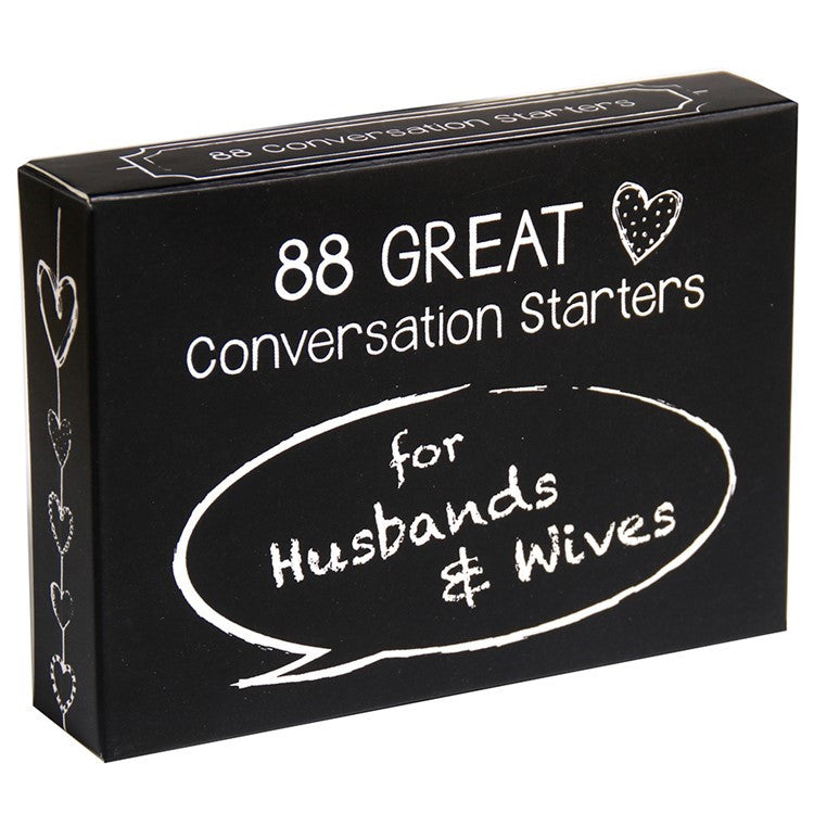 88 Great Conversation Starters Card Box for Husbands and Wives – Romantic Card Game for Married Couples