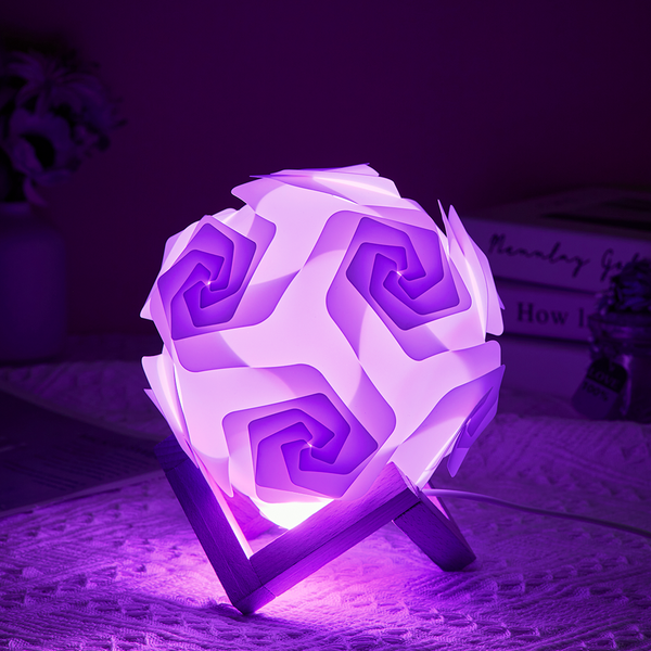 DIY Moon Lamp Creative Rose Pinwheel Night Light Gift for Kids