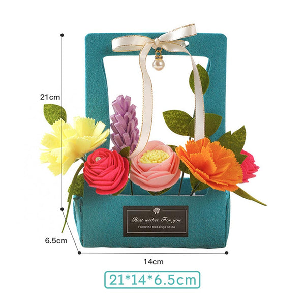 Pearl Rose Portable Flower Basket For Mother's Day