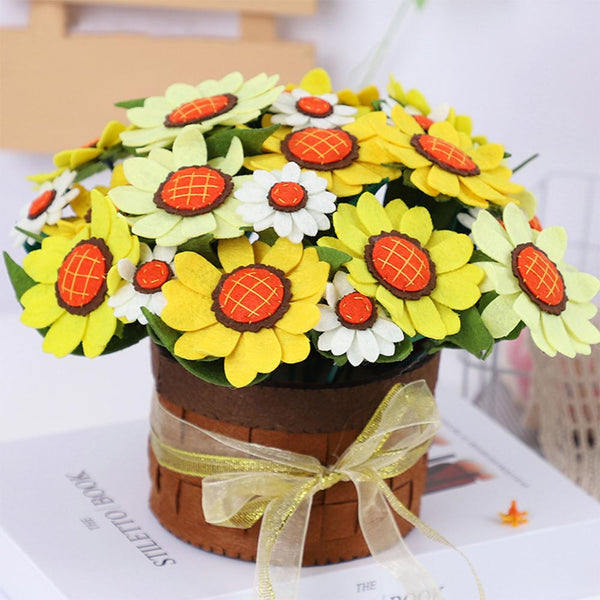 Cloth Sunflower Pot For Mother's Day