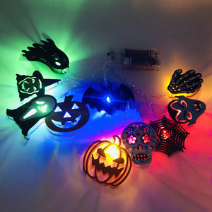 Halloween Decoration Light String Home Bar Festival Decor Gifts for Friends Halloween Combination-Colorful Light