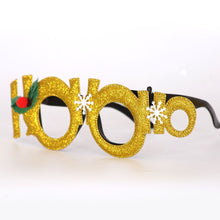 12 Pcs Christmas Glitter Glasses Frames Christmas Decoration Accessories Costume Eyeglasses for Christmas Party Supplies