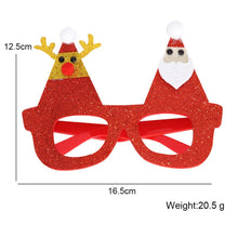 6 Pcs Christmas Glasses Frames Christmas Decoration Accessories Costume Eyeglasses for Christmas Party Supplies