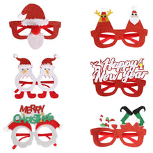6 Pcs Christmas Glasses Frames Christmas Decoration Accessories Costume Eyeglasses for Christmas Party Supplies