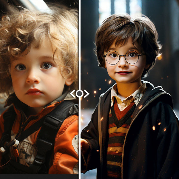 Personalized Face Harry Potter Tapestry Custom Portrait from Your Photo Gifts for Kids / Son - customphototapestry