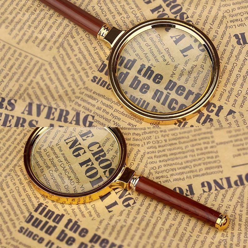 Magnifying Glass(60mm 8 times), Tool For The Elderly To Make Newspaper Jigsaw Puzzles