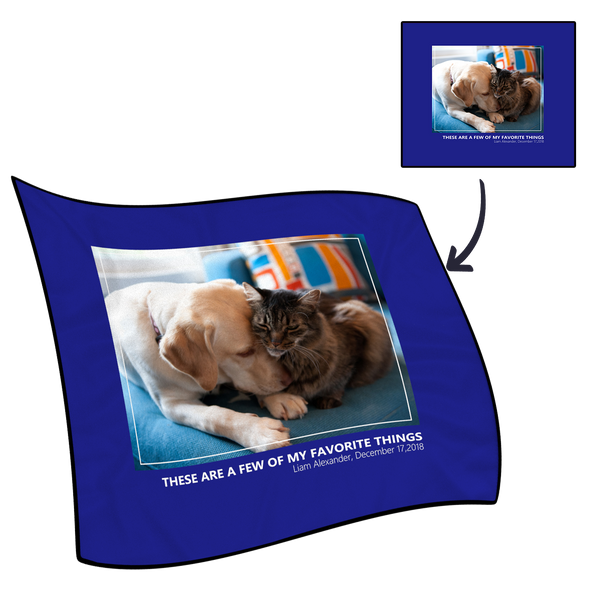 Personalized Pets Fleece Photo Blanket