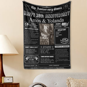 38th Anniversary Gifts Custom Photo Tapestry Gift Back in 1984