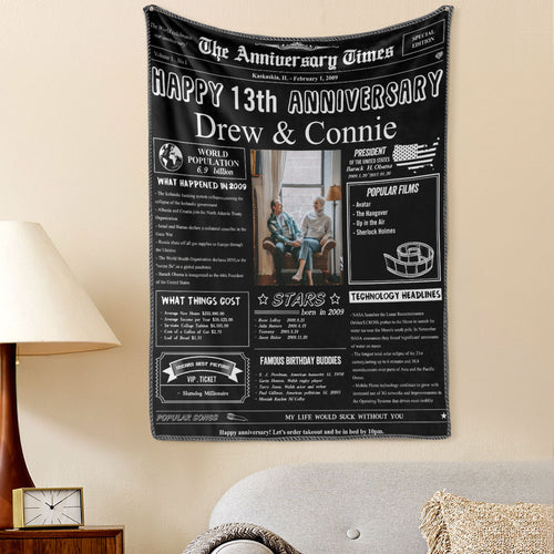 13th Anniversary Gifts Custom Photo Tapestry Gift Back in 2009