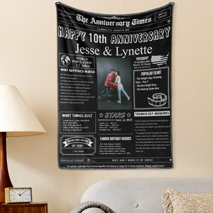 10th Anniversary Gifts Custom Photo Tapestry Gift Back in 2012