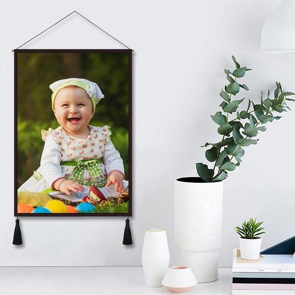 Custom Photo Tapestry Hanging Canvas Prints Gift for Family